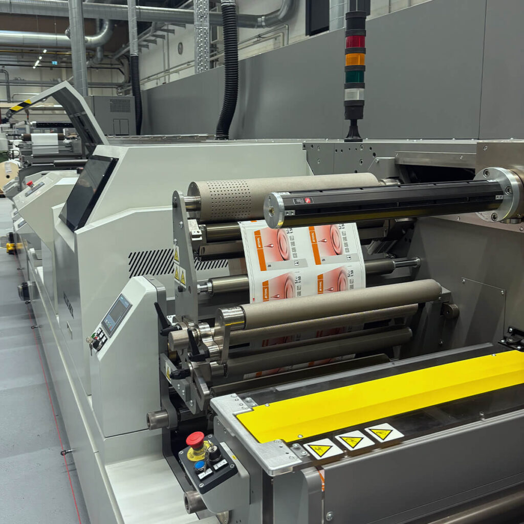 Labels in der Druckmaschine