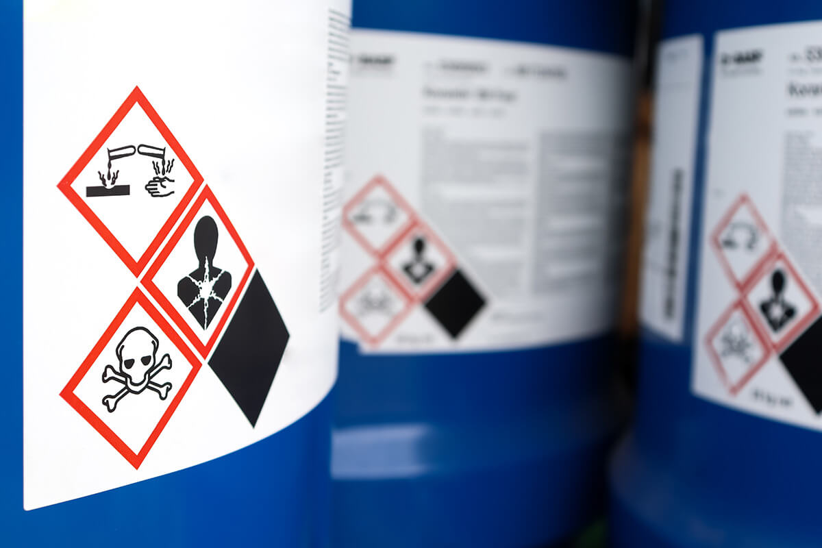 Chemiekennzeichnung mit Symbolen